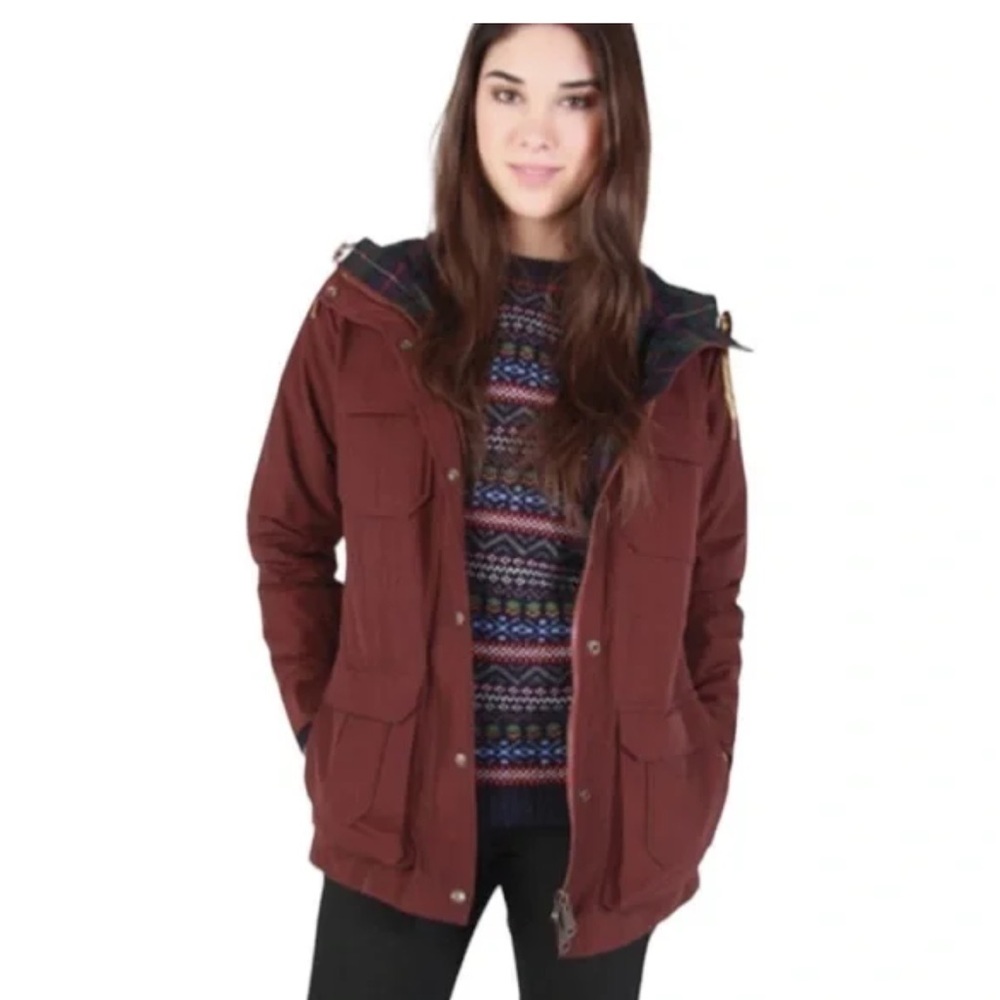 Penfield women’s Deep Burgundy Field Jacket Madewell Collaboration
